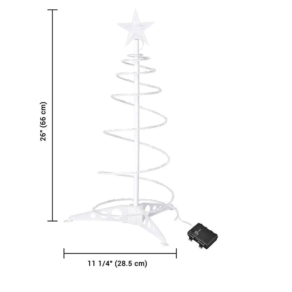 2' Lighted Spiral Xmas Tree Battery Powered