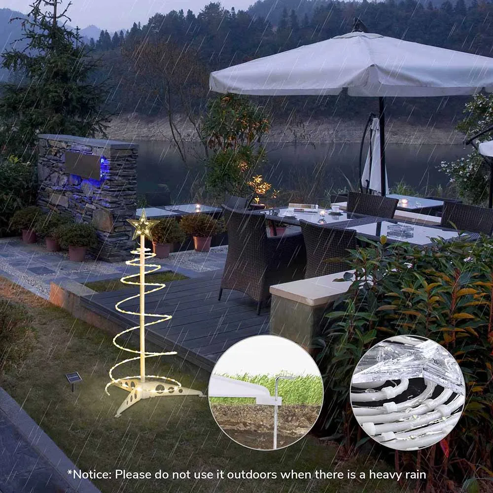 2' Lighted Spiral Xmas Tree Solar Powered