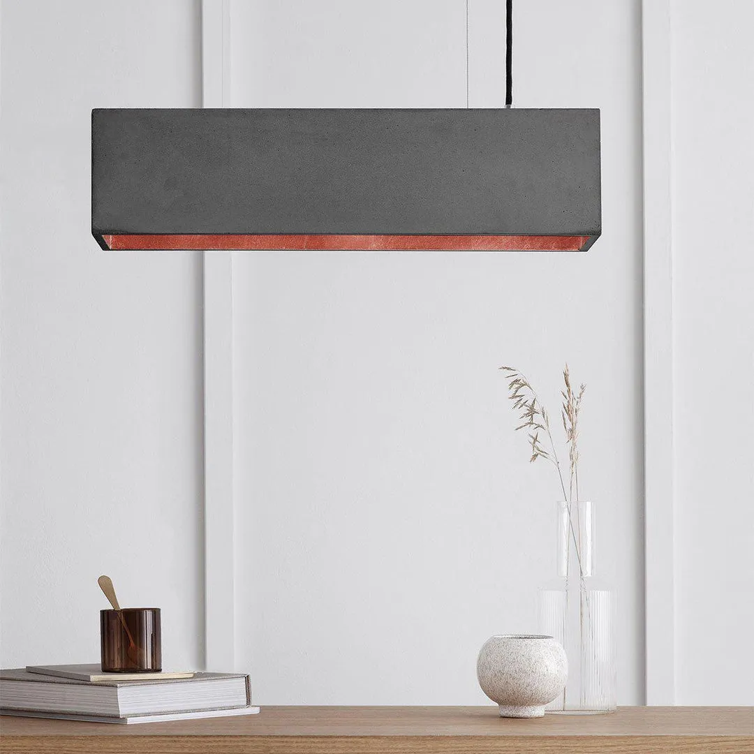 B4 Concrete Pendant Light - Dark Grey - GANTlights