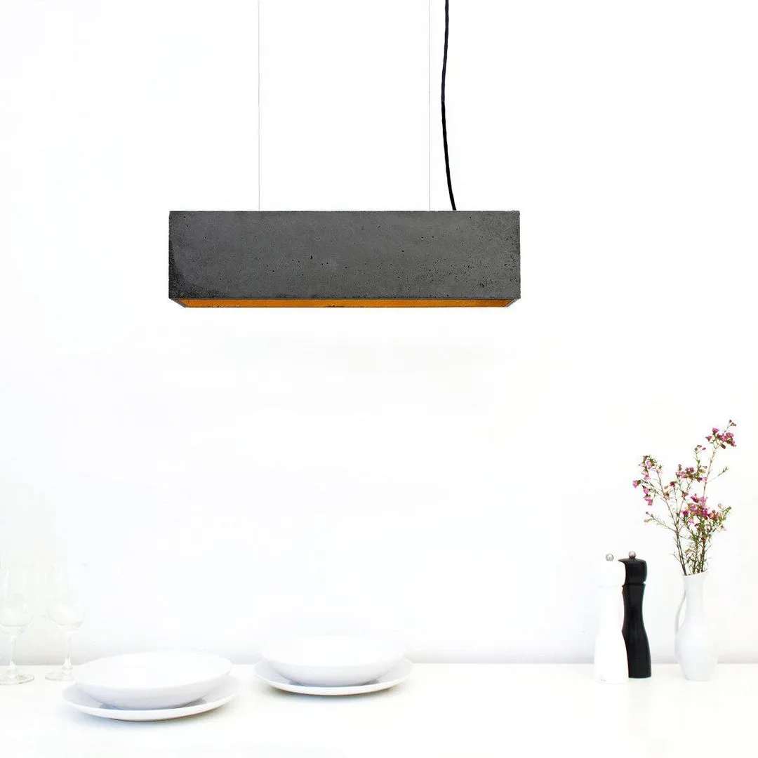 B4 Concrete Pendant Light - Dark Grey - GANTlights