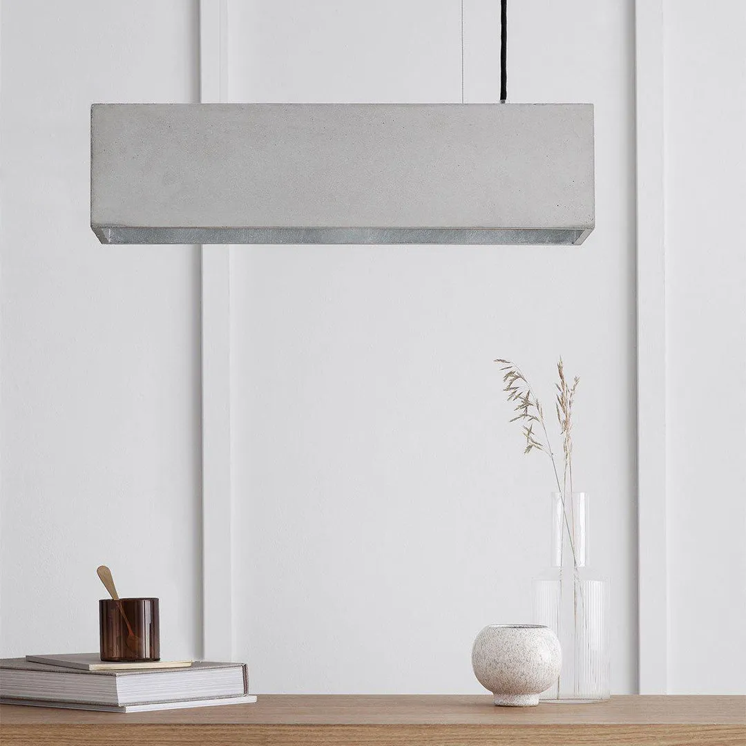 B4 Concrete Pendant Light - Light Grey - GANTlights