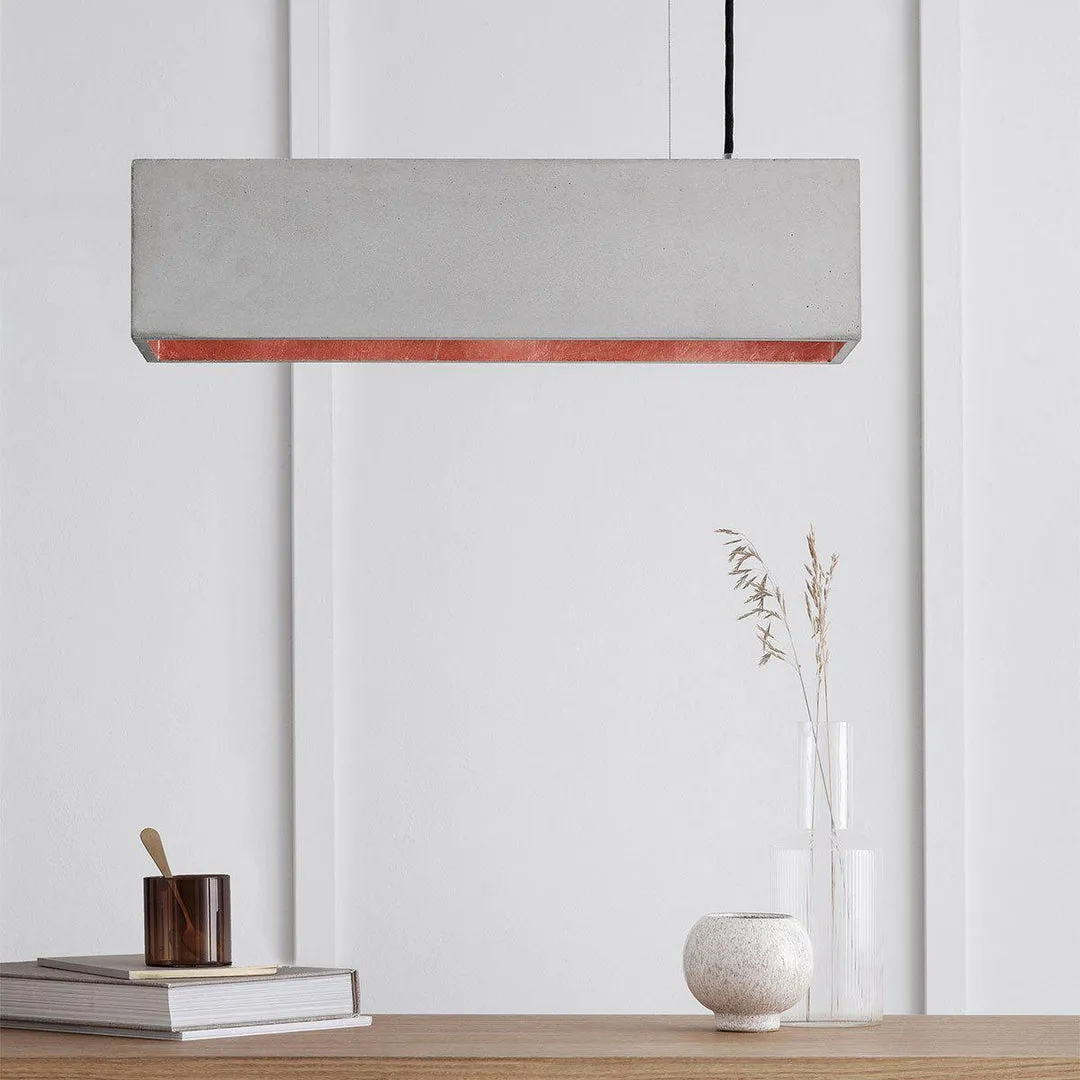 B4 Concrete Pendant Light - Light Grey - GANTlights