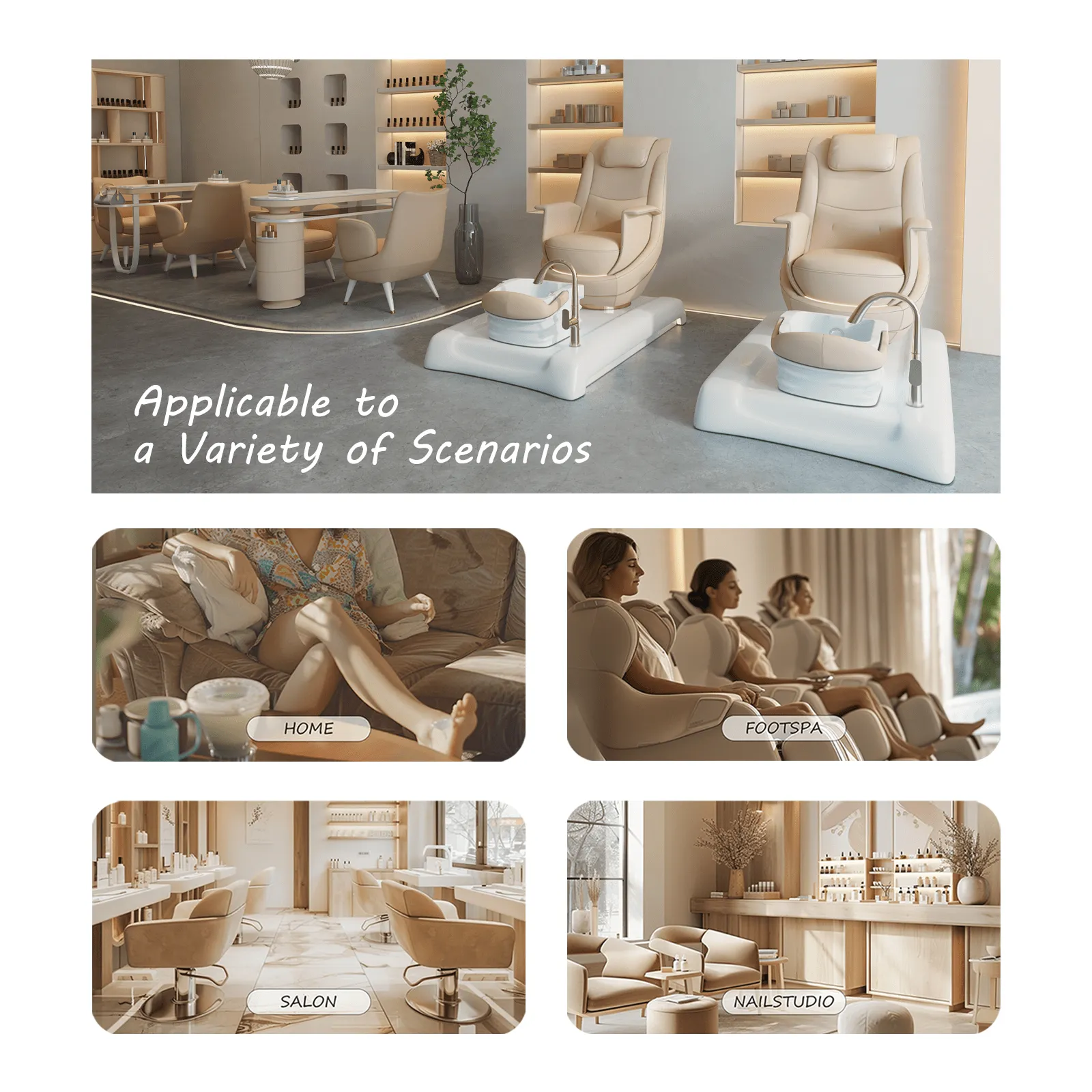 BeNoravo Fashion Modern Pedicure Spa Chair