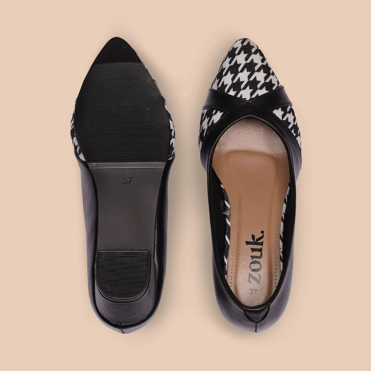 Calcutta Houndstooth Formal Block Heels