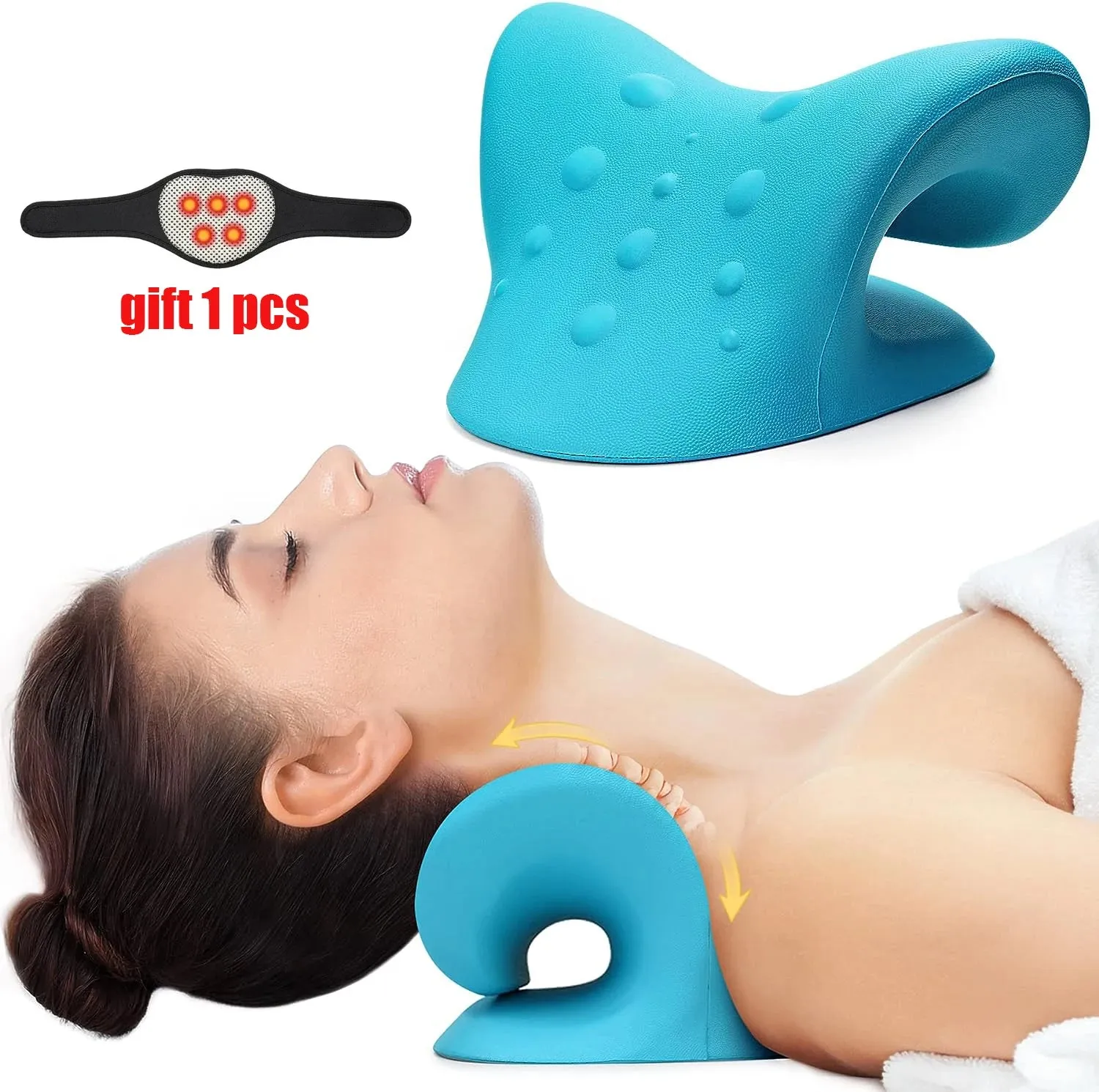 Cervical Spine Stretch Neck Shoulder Relaxer Cervical Muscle Relaxation Massage Pillow Spine Correction