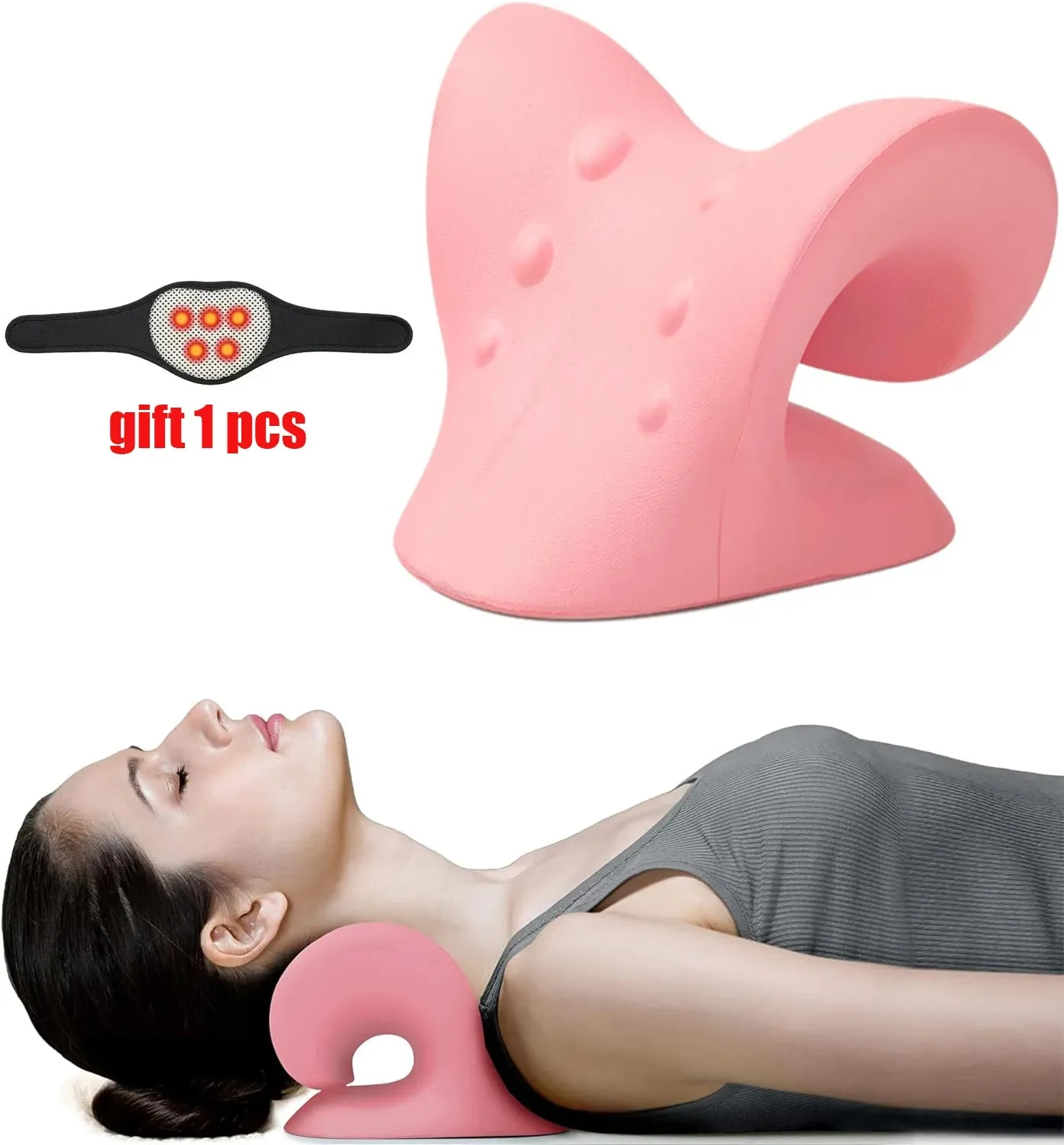 Cervical Spine Stretch Neck Shoulder Relaxer Cervical Muscle Relaxation Massage Pillow Spine Correction