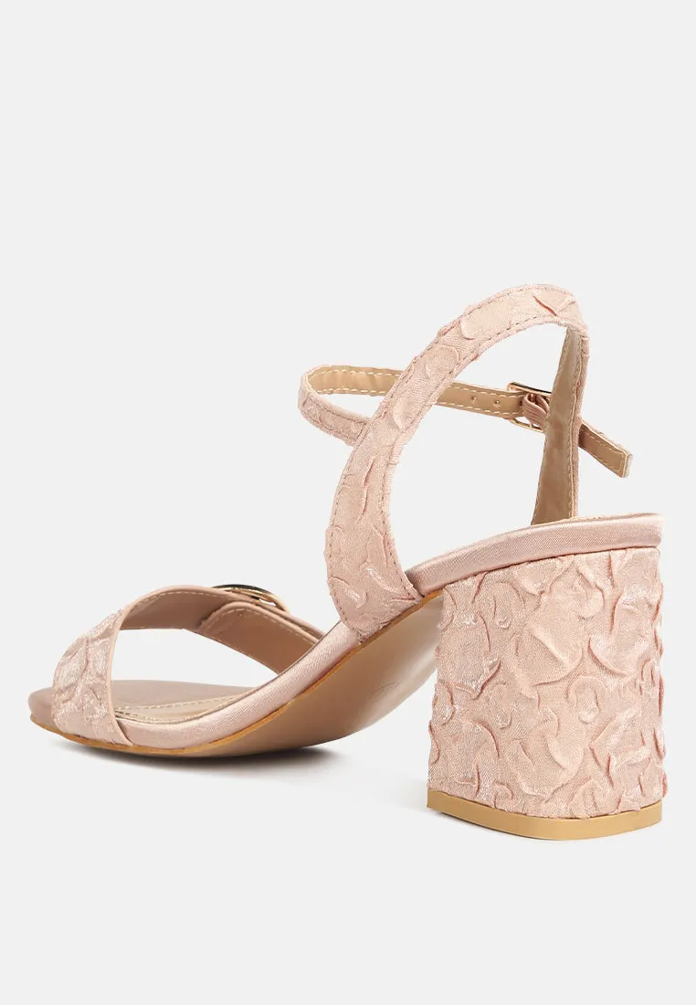 chaplet textured block heel sandals by London Rag