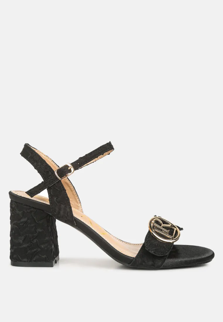 chaplet textured block heel sandals by London Rag