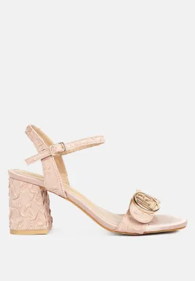 chaplet textured block heel sandals by London Rag