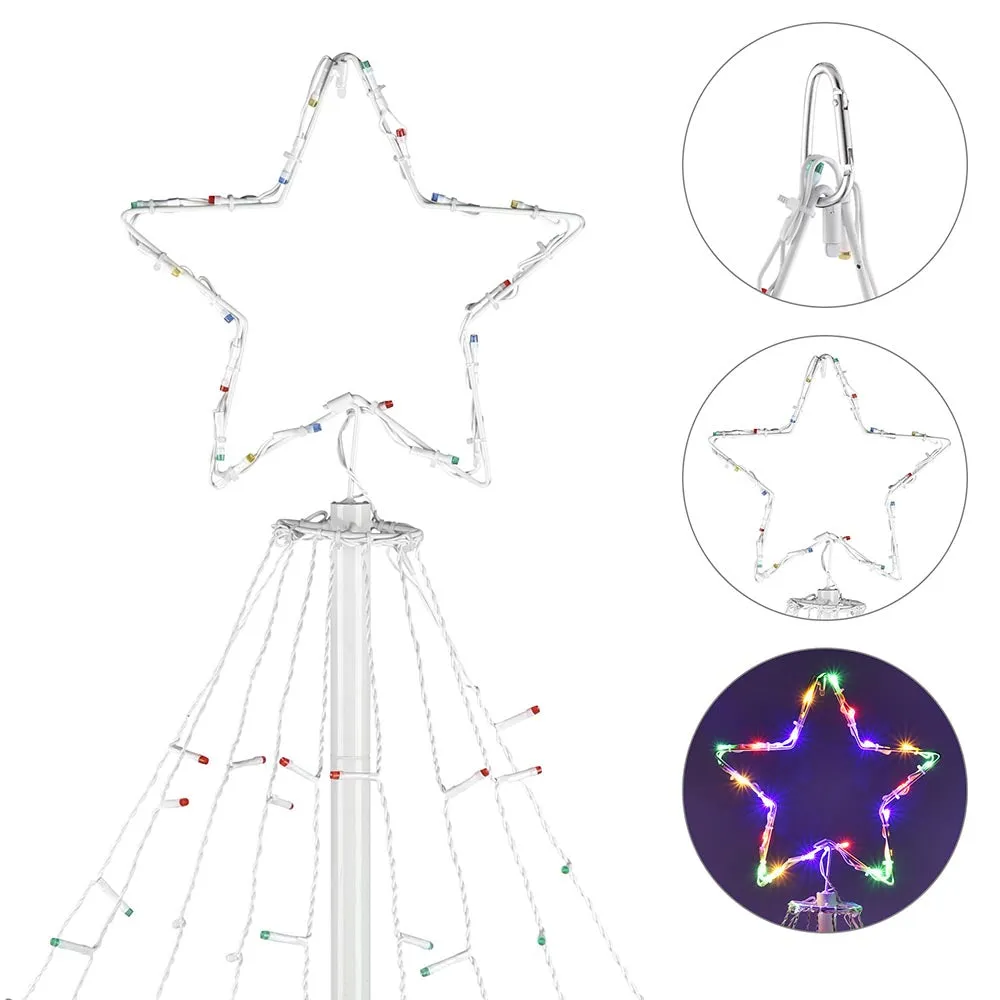 Christmas Tree Light with Pole & Star 9-String