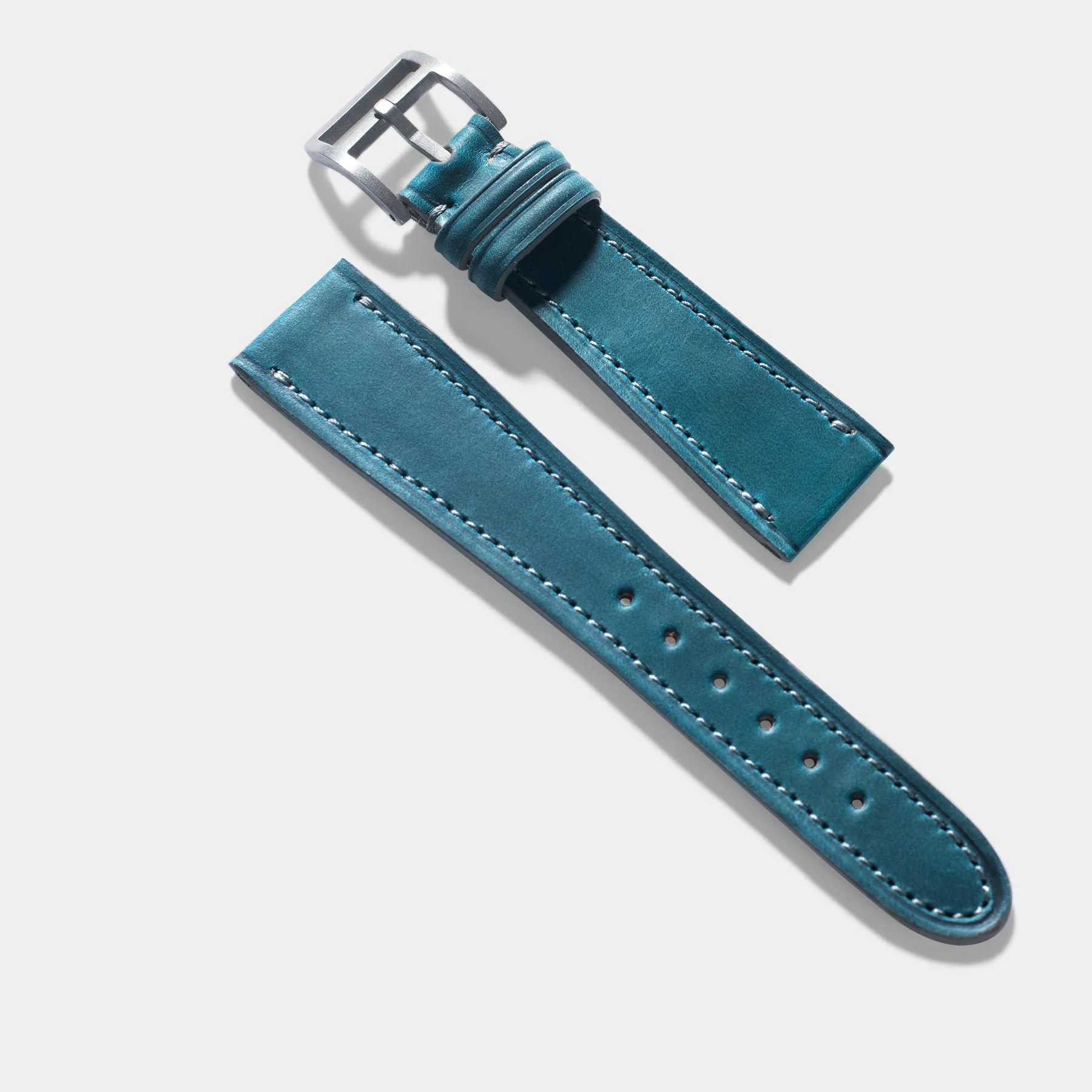 Château de Cassis Blue Horween Leather Watch Strap