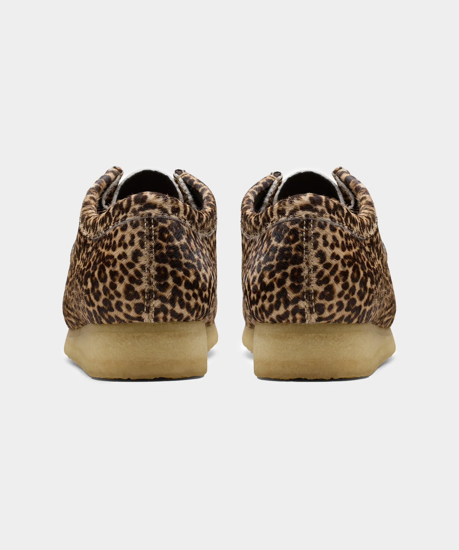 Clarks Wallabee Low Harajuku Leopard Print in Safari Tan