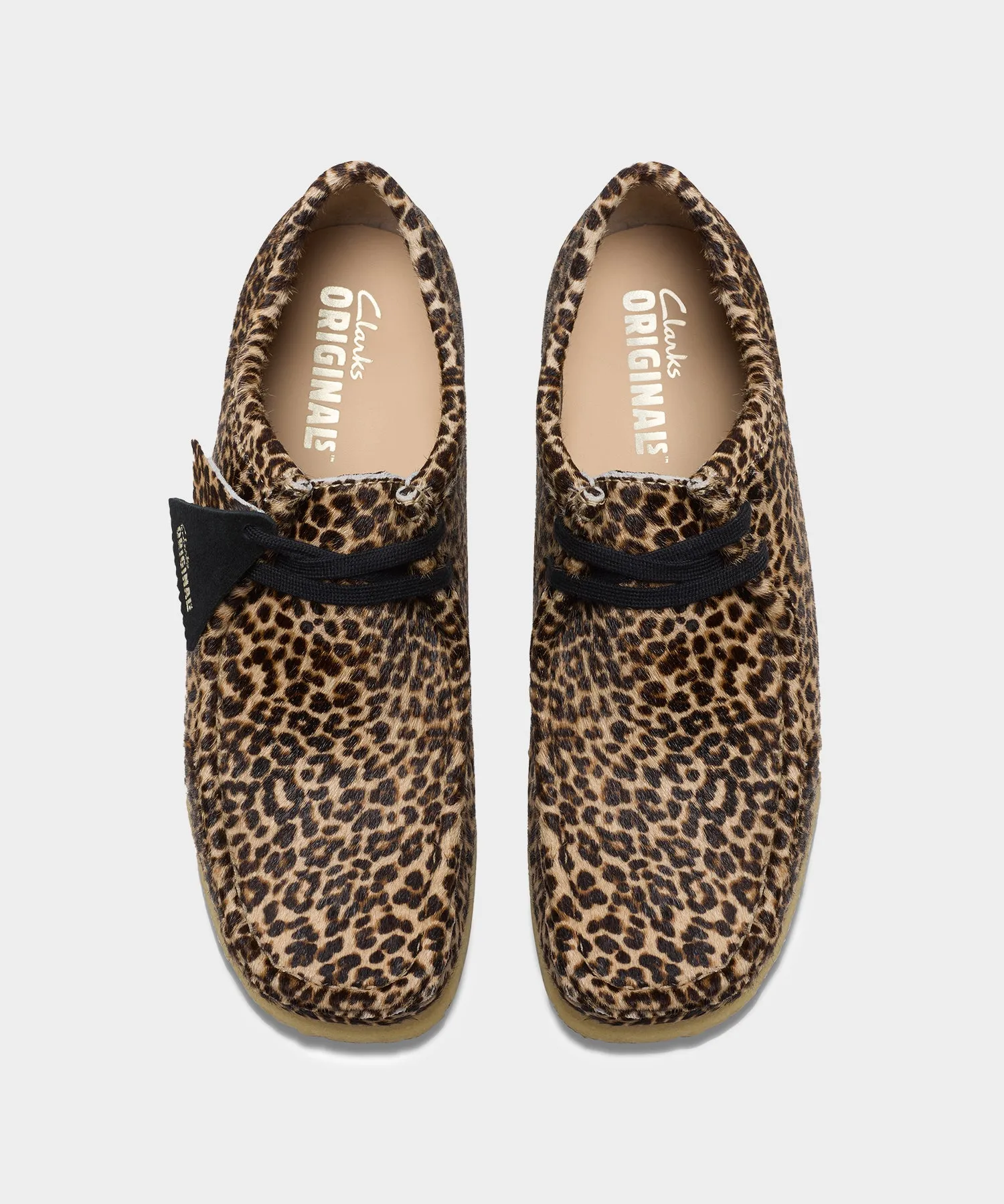 Clarks Wallabee Low Harajuku Leopard Print in Safari Tan