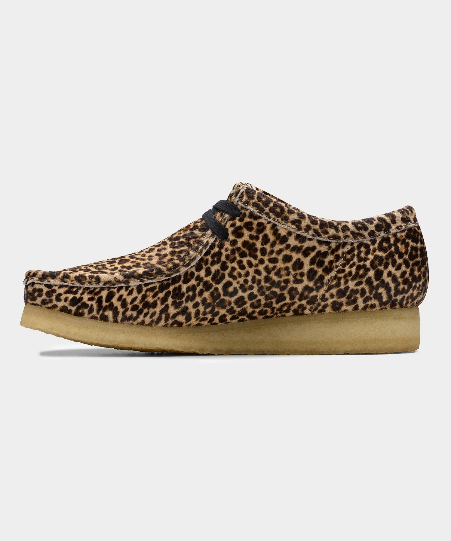 Clarks Wallabee Low Harajuku Leopard Print in Safari Tan