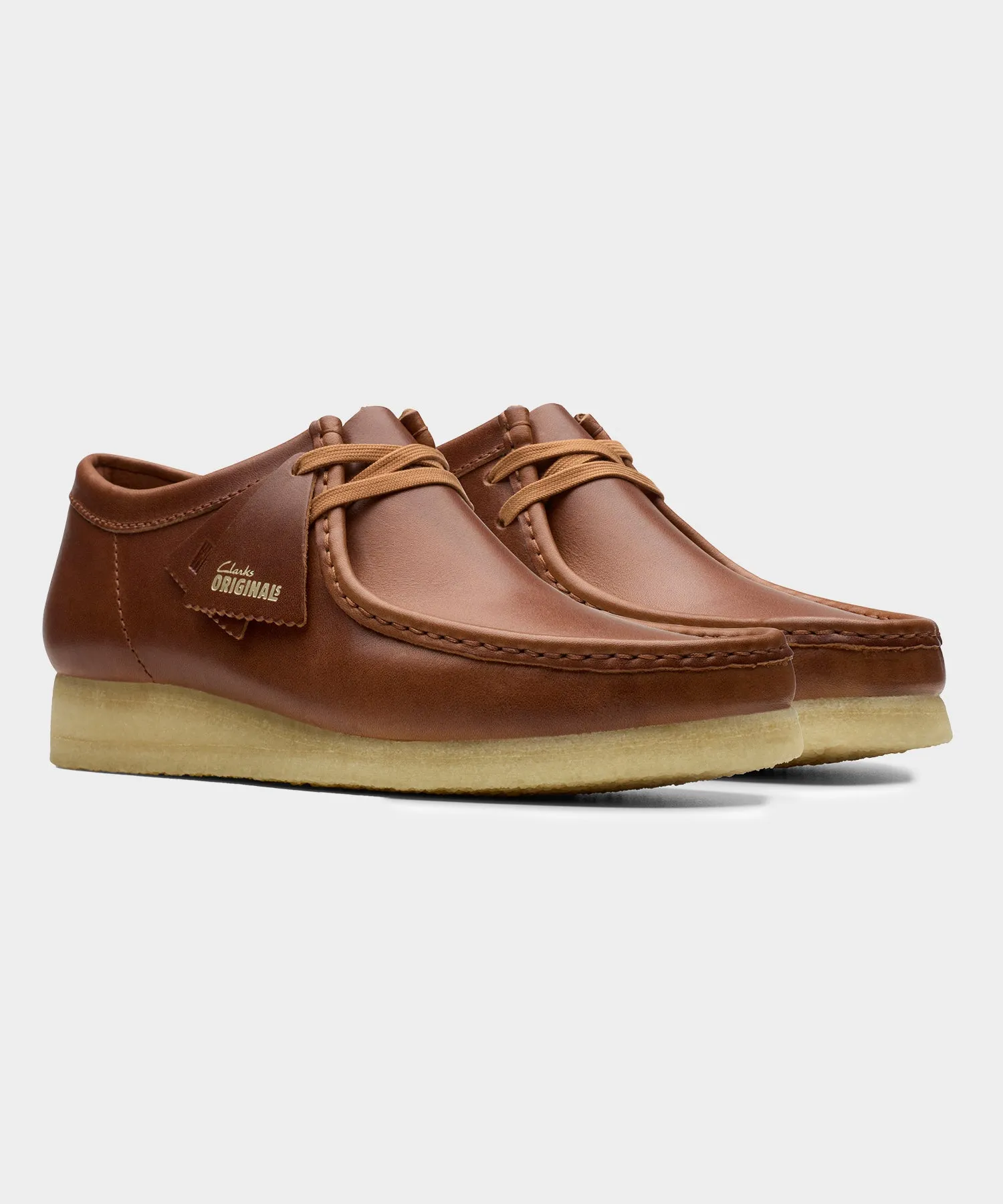 Clarks Wallabee Low in Tan Leather