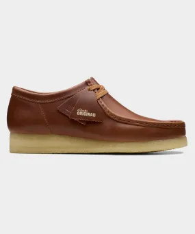 Clarks Wallabee Low in Tan Leather