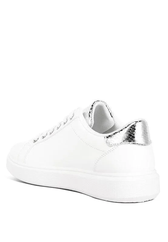 Claude Faux Leather Back Panel Detail Sneakers