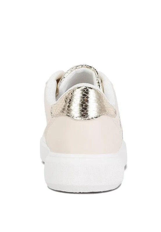 Claude Faux Leather Back Panel Detail Sneakers