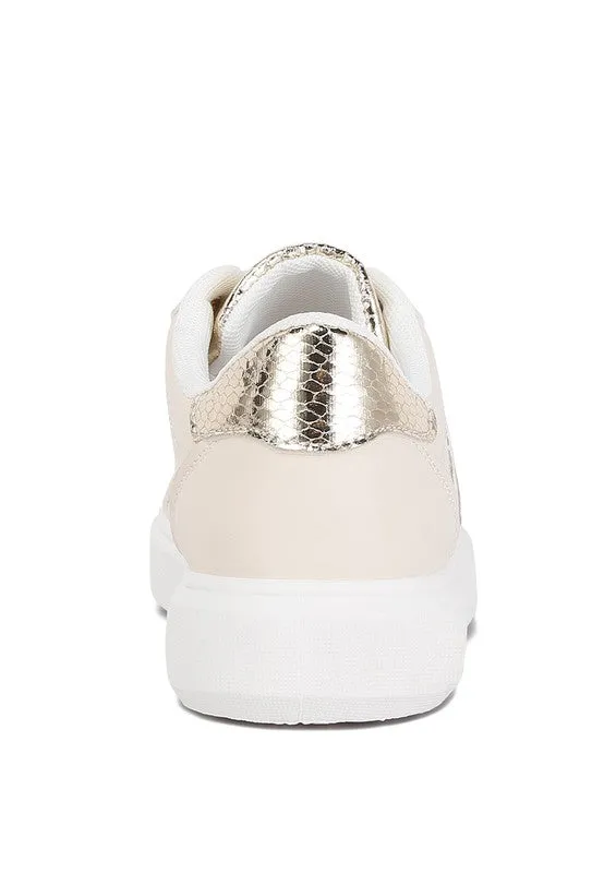 Claude Faux Leather Back Panel Detail Sneakers