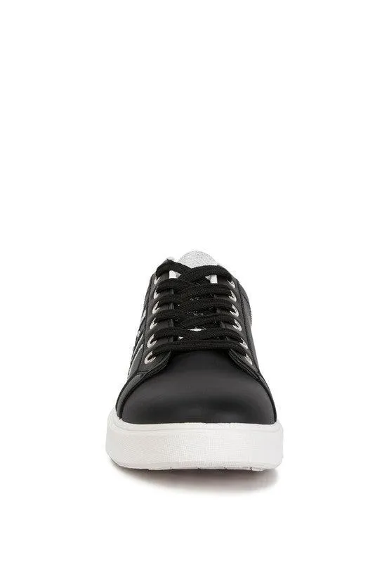 Claude Faux Leather Back Panel Detail Sneakers