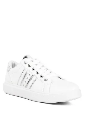 Claude Faux Leather Back Panel Detail Sneakers