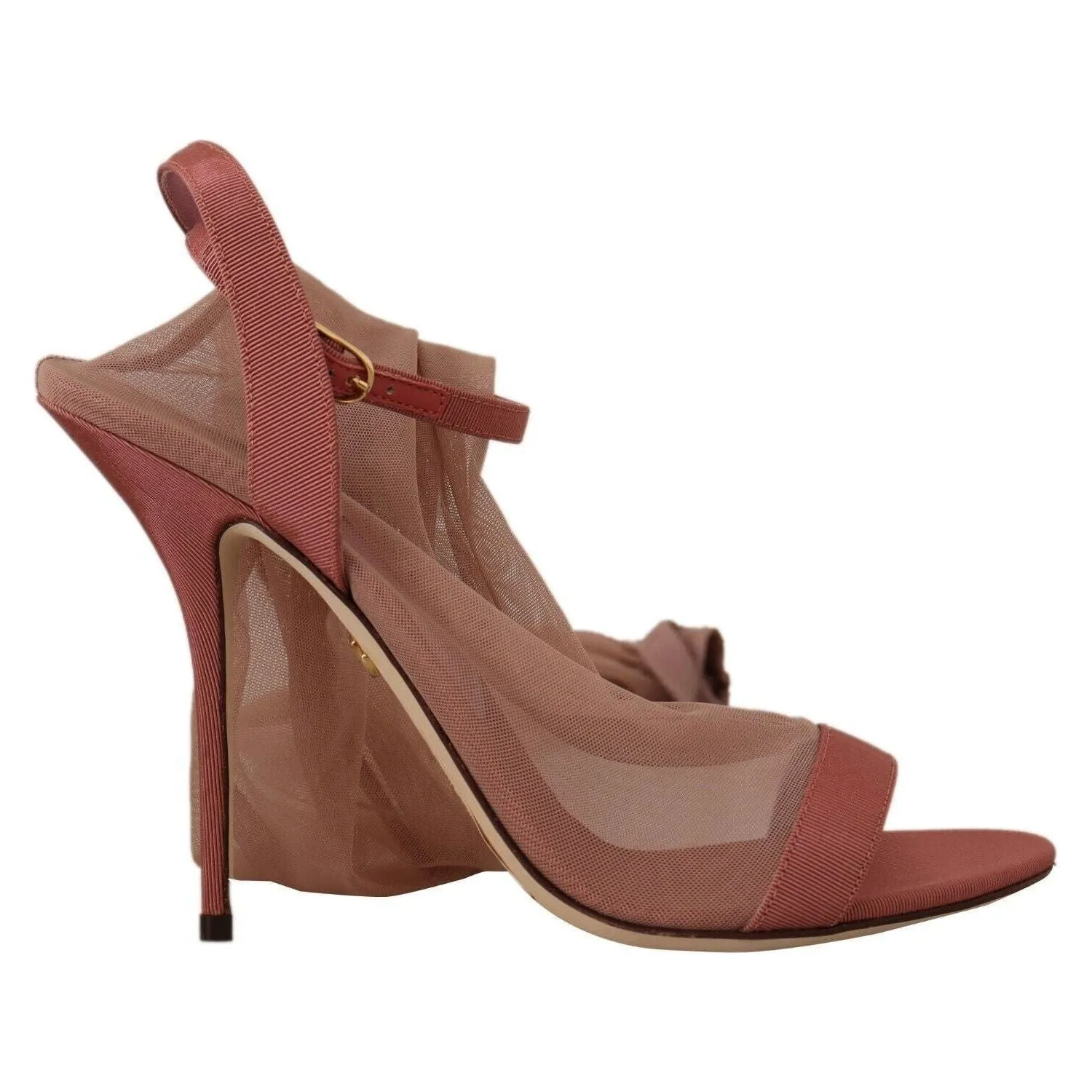 Dolce & Gabbana Elegant Pink Ankle Strap Heels Sandals