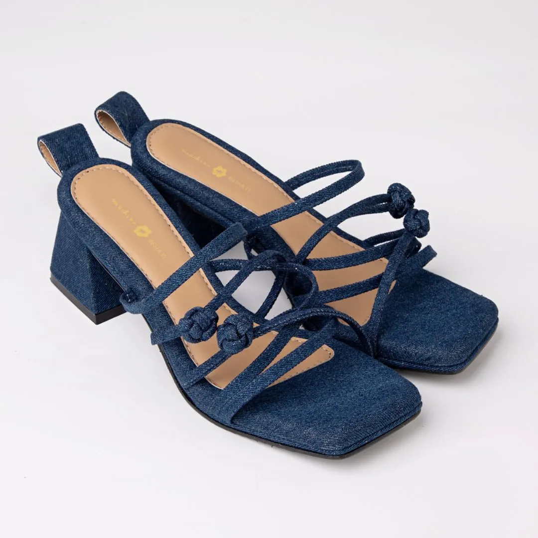 Double Chinese Knot Heels (Dark Denim)