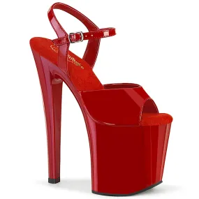 ENCHANT-709 Red Pat/Red, 8"Heels