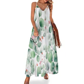 Eucalyptus Spaghetti Strap Ankle-Length Dress Long dress