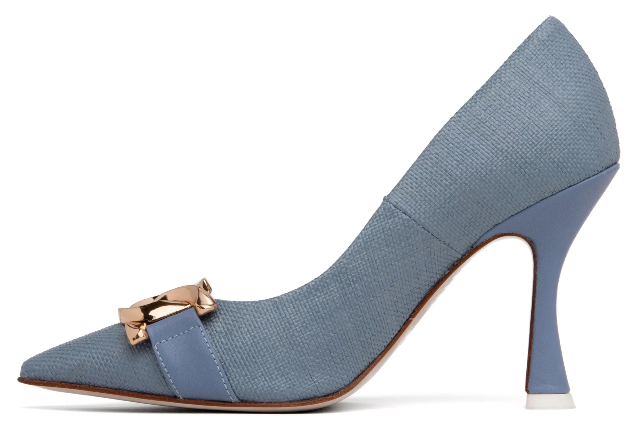 Fiorenza Blue Leather Pump