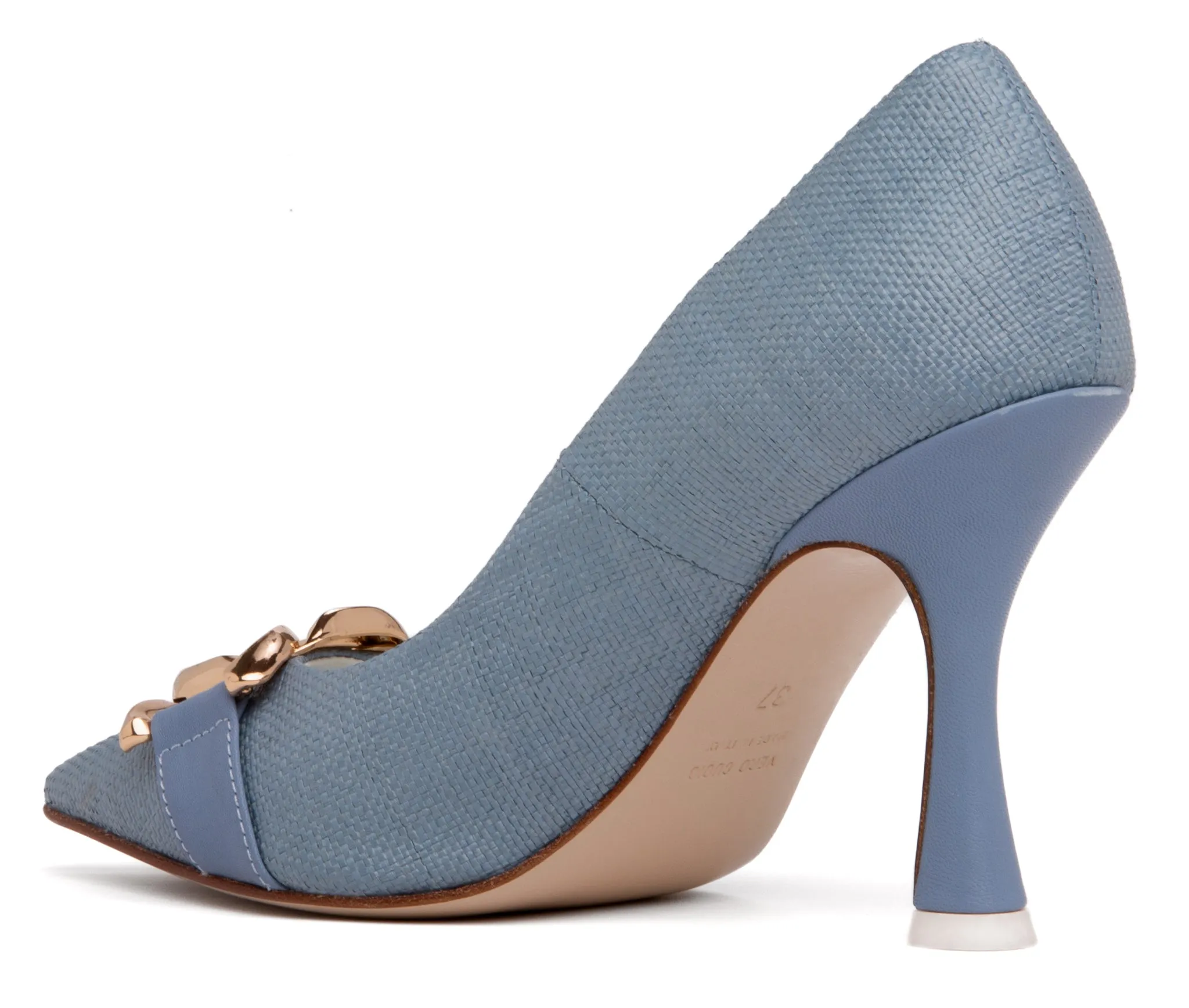 Fiorenza Blue Leather Pump