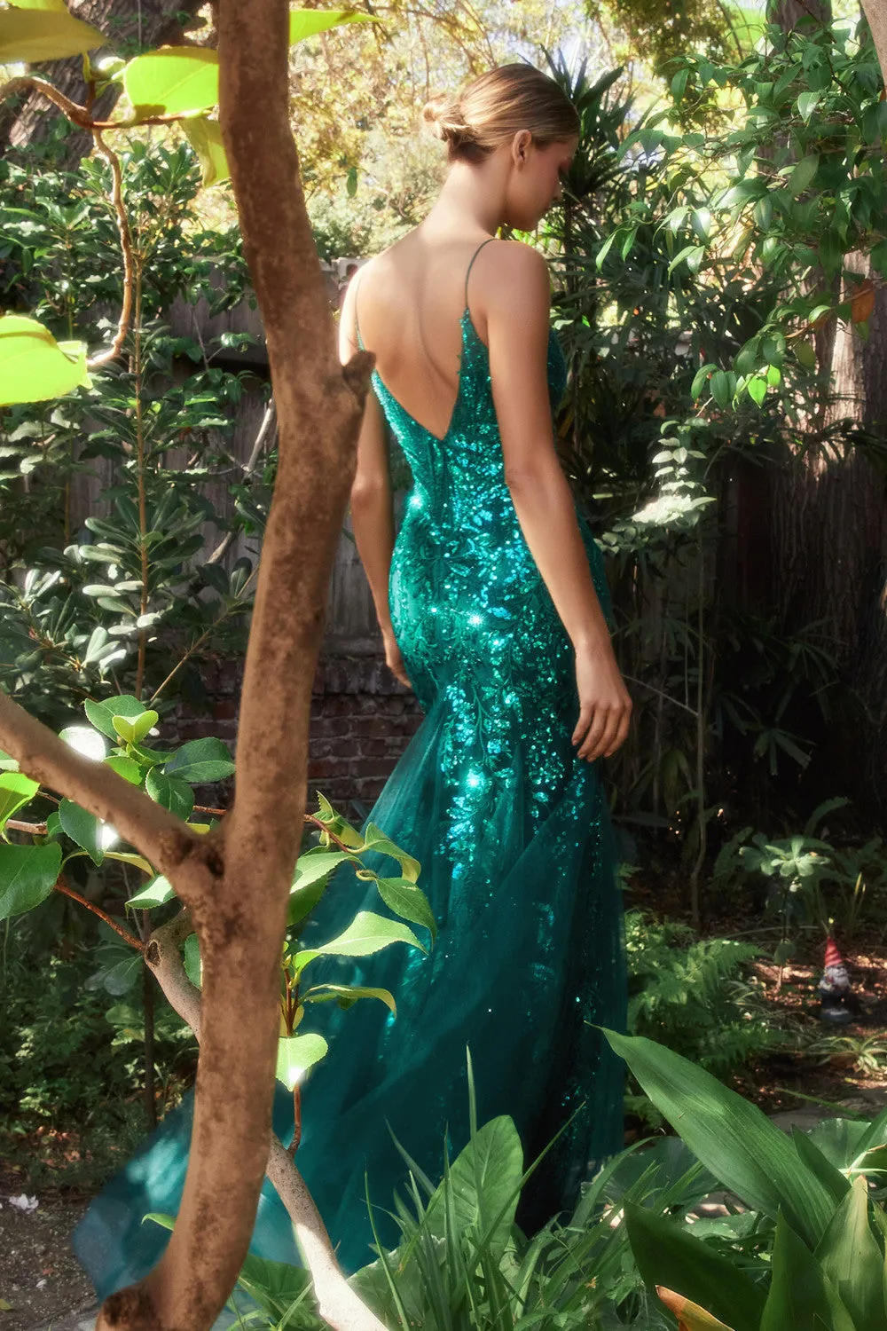 Fitted Mermaid with Lace Applique Gown by Andrea & Leo Couture A1118 Penelope Gown - Special Occasion