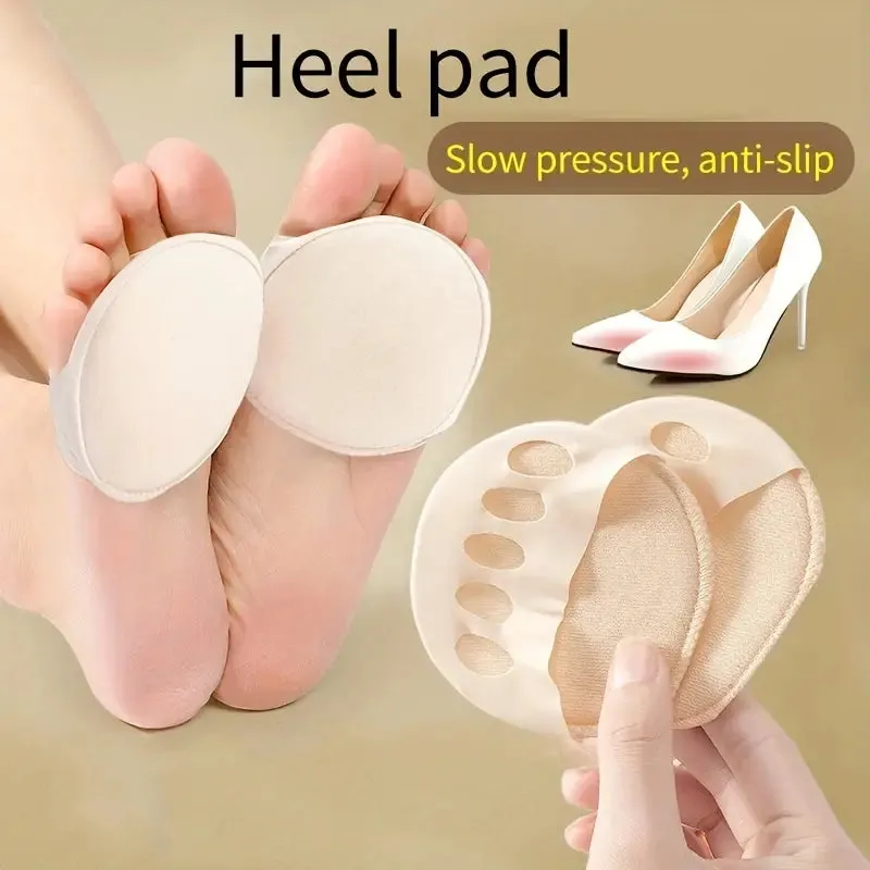 Five-Toe Forefoot Pads For Women High Heels, Shock Absorption Half Insoles, Toe Pad Inserts