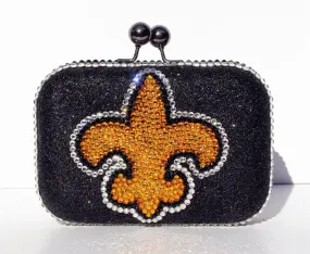 Fleur De Lis Crystal Clutch