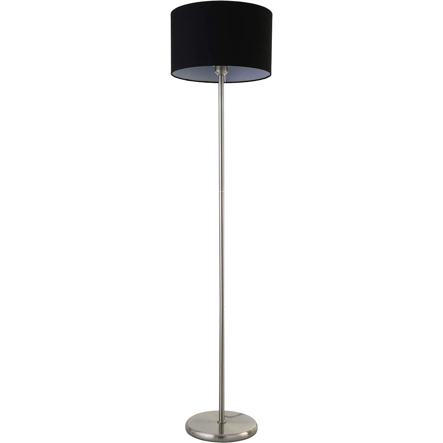 Floor Standing Lamp with LED Bulb - 13.7" x 13.7" x 56.8", Metal, Black Shade