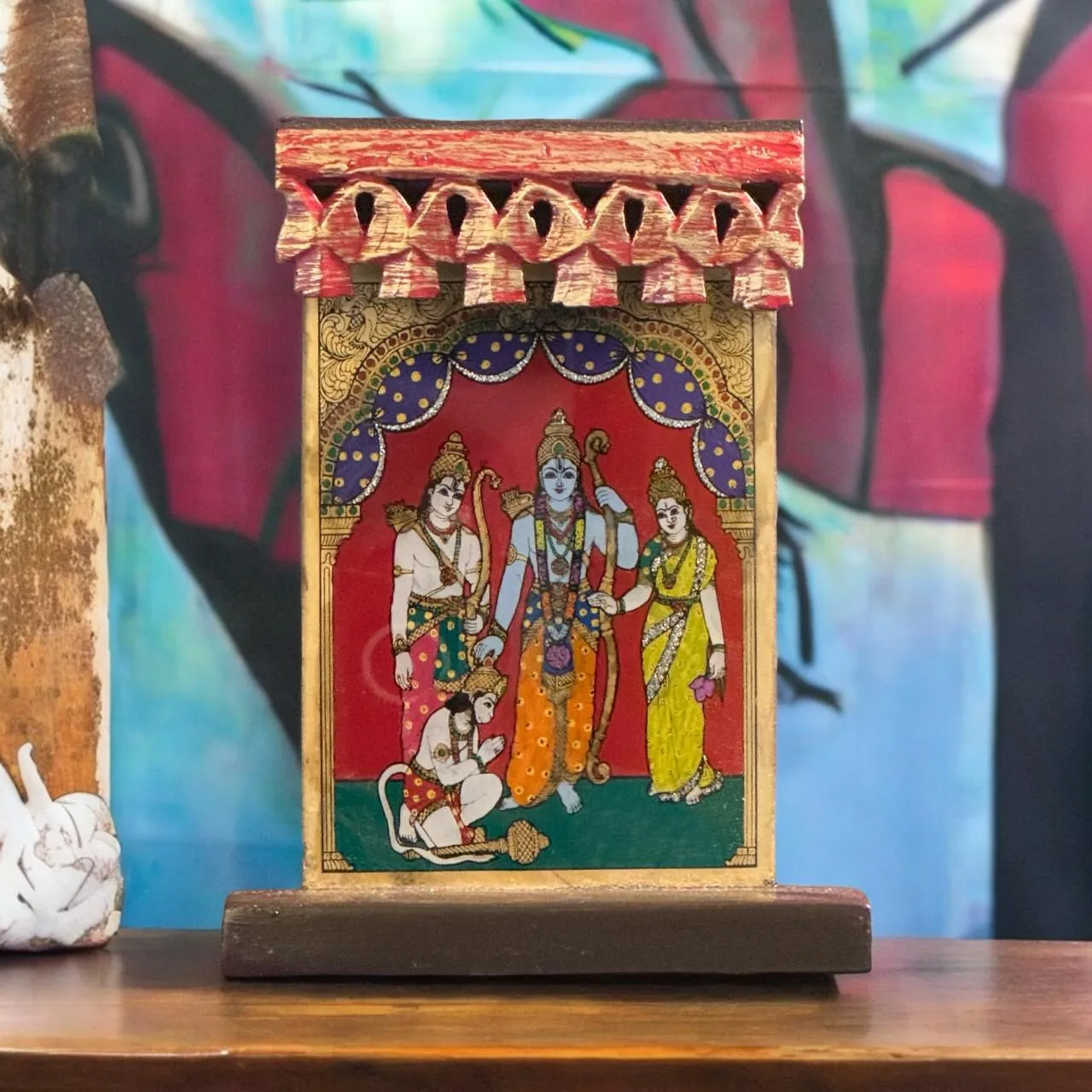 Framed glass Tanjore  Painting ( Ram Darbar)  : 4