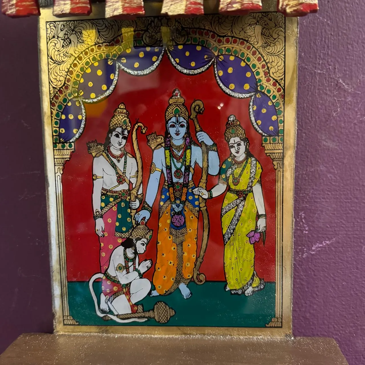 Framed glass Tanjore  Painting ( Ram Darbar)  : 4