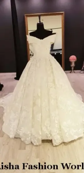 Full lace ball wedding dress