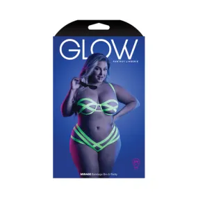 Glow Mirage Bandage Bra & Panty  - Queen Size