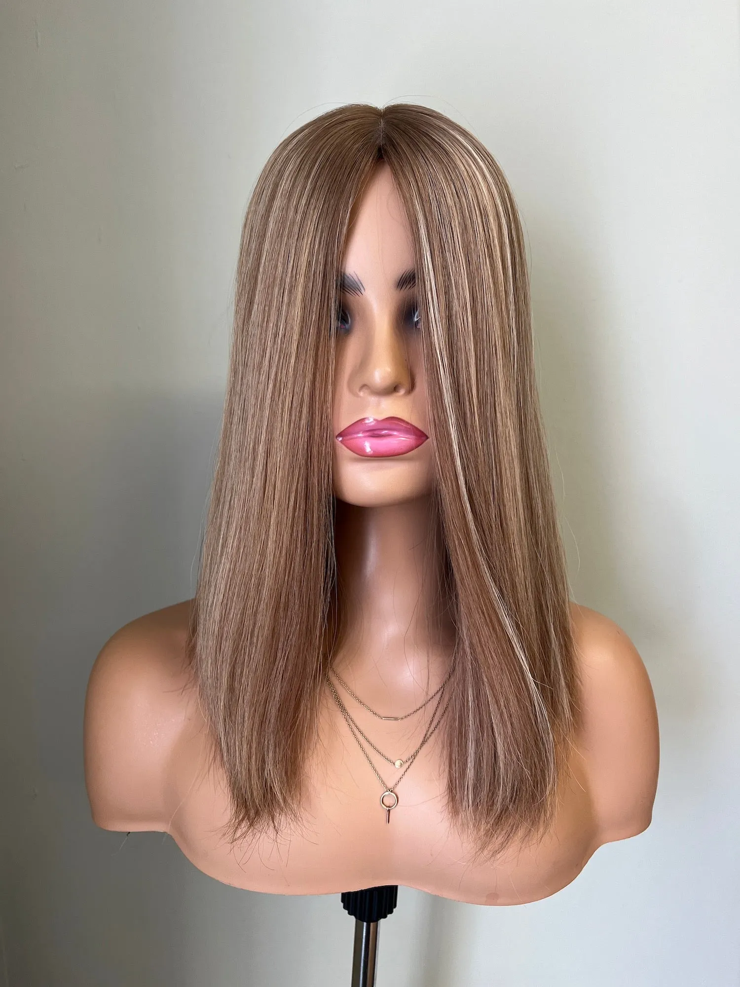 Her Hair My Head | BETHANY | Super Flat topper | 7x7" base | Silk top | 16" length