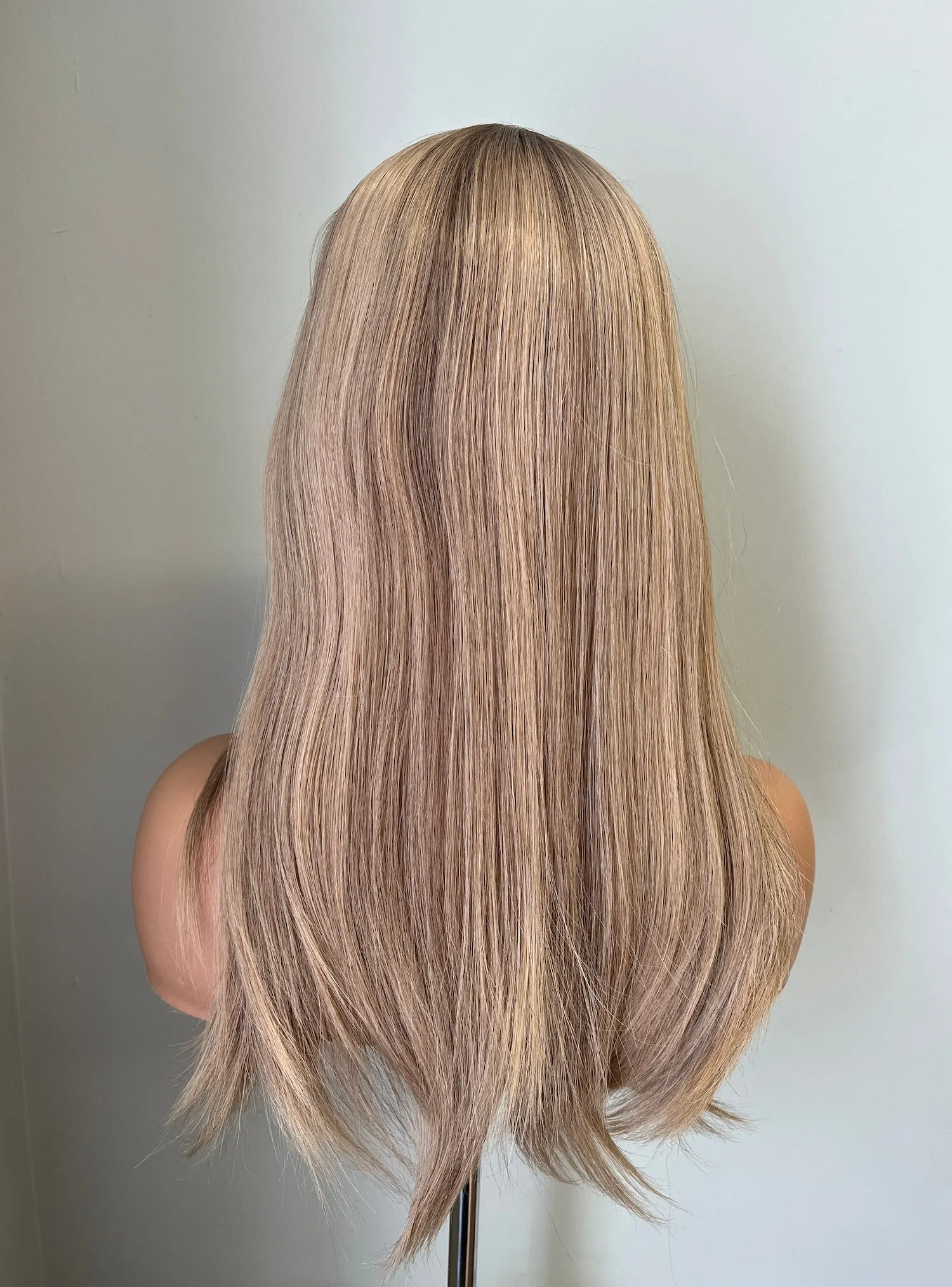 Her Hair My Head | CREAMY BLONDE | Super Flat topper | 9x9" base | Silk top | 20" length