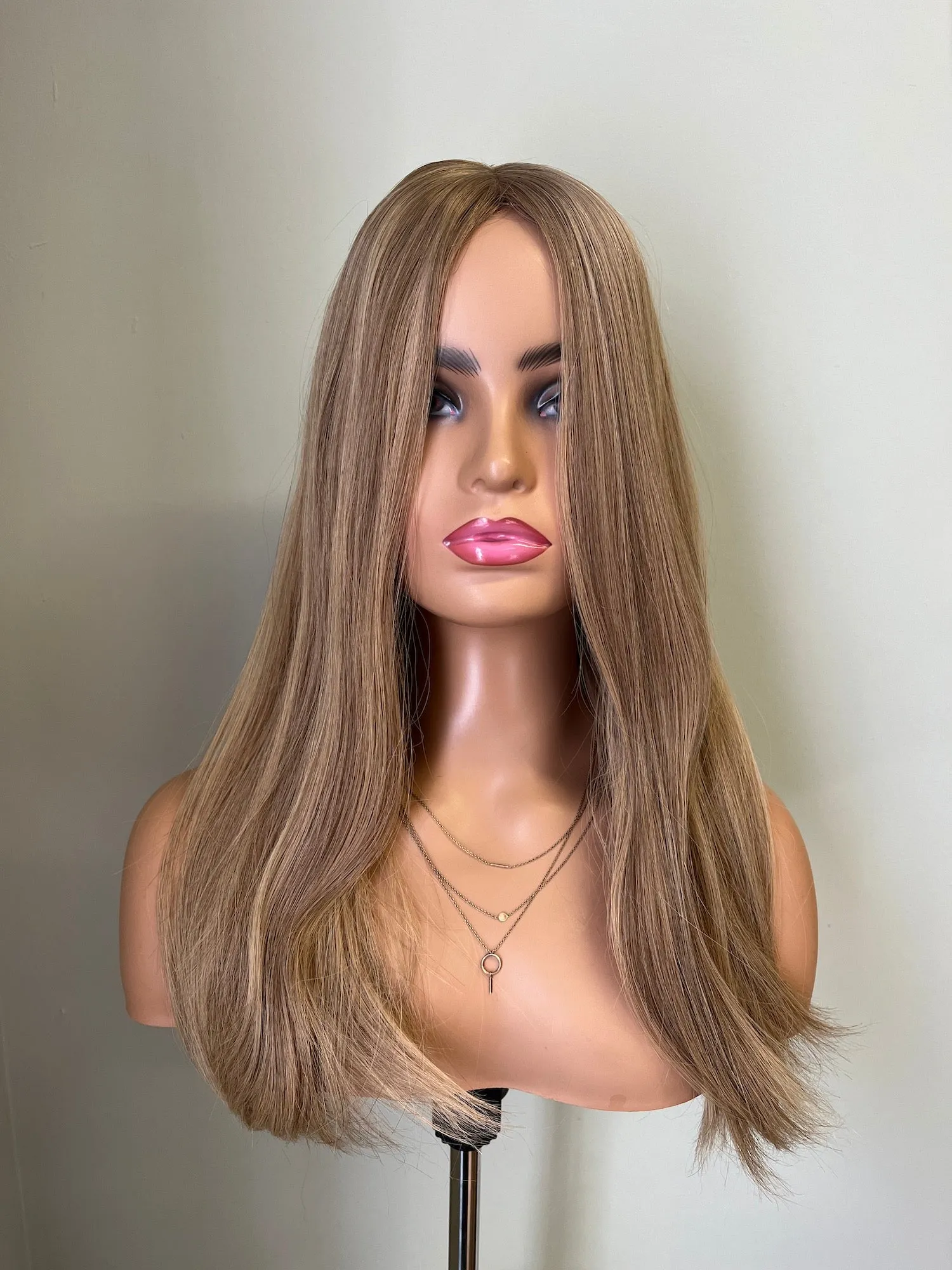 Her Hair My Head | CREAMY BLONDE | Super Flat topper | 9x9" base | Silk top | 20" length