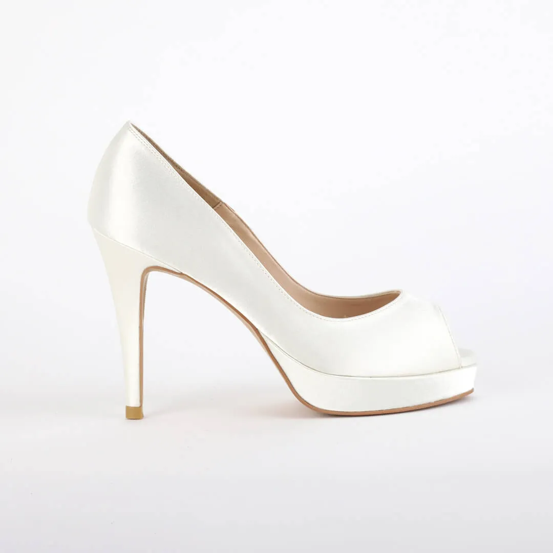 HINT SATIN - open toe platform