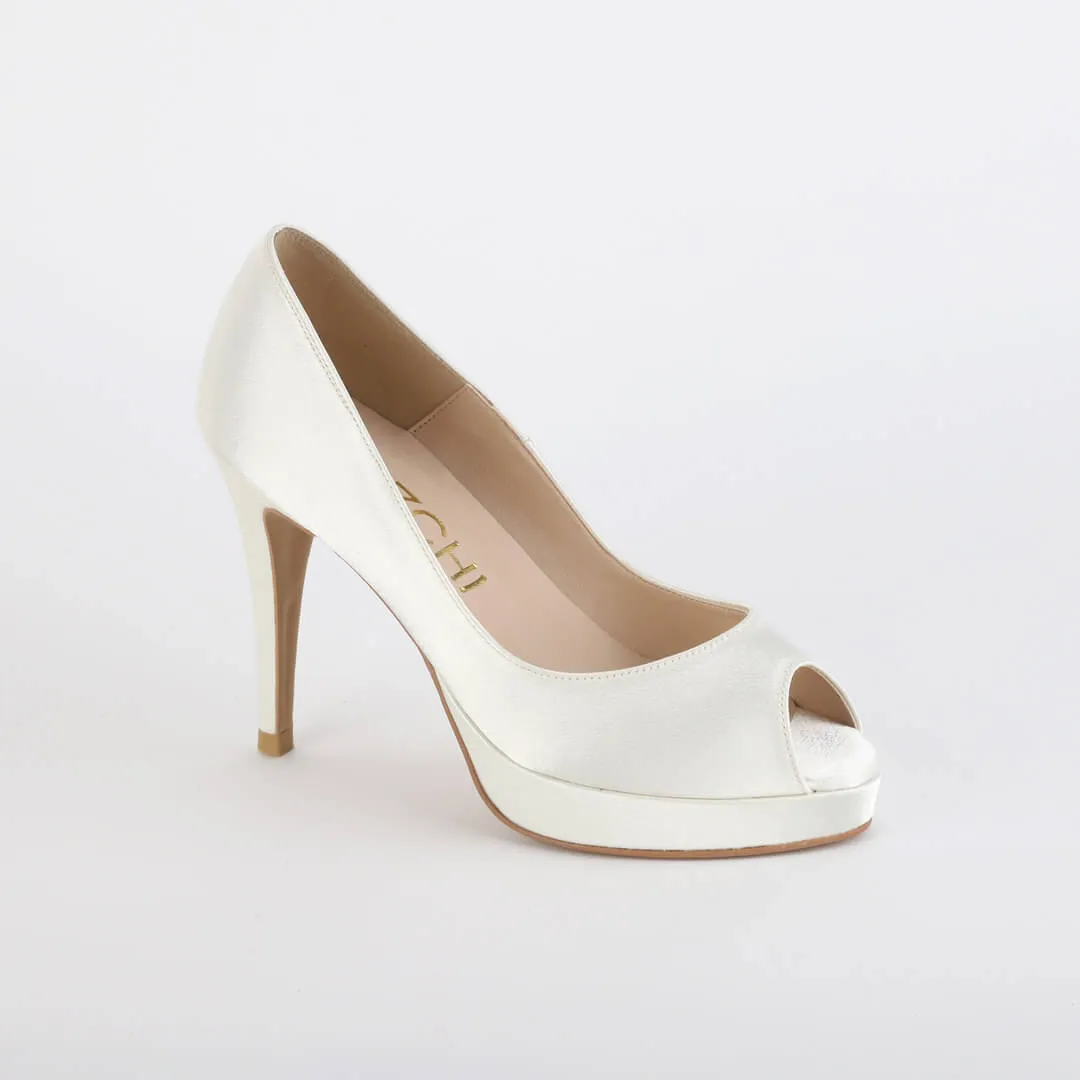 HINT SATIN - open toe platform