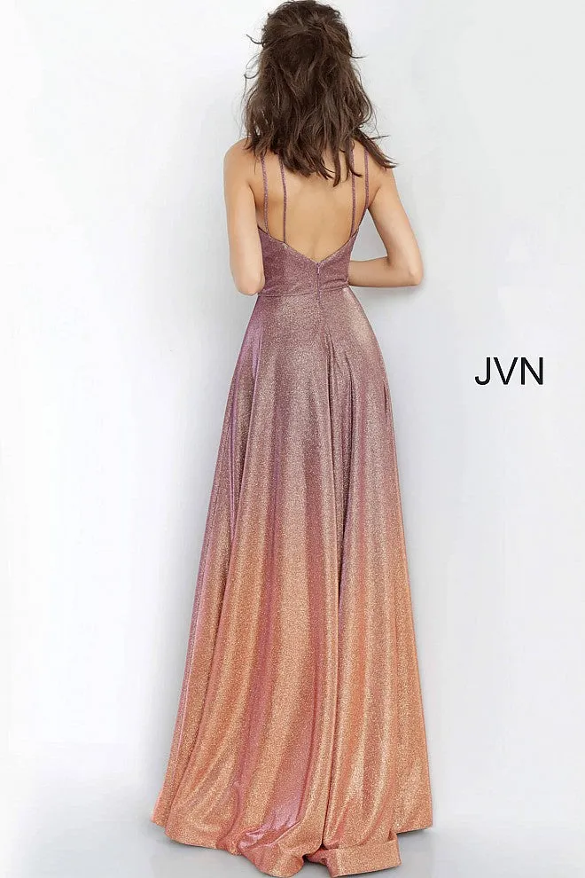 Jovani JVN 4327 Size 4 Purple/Gold Ombre Prom Dress Iridescent Shimmer Pageant