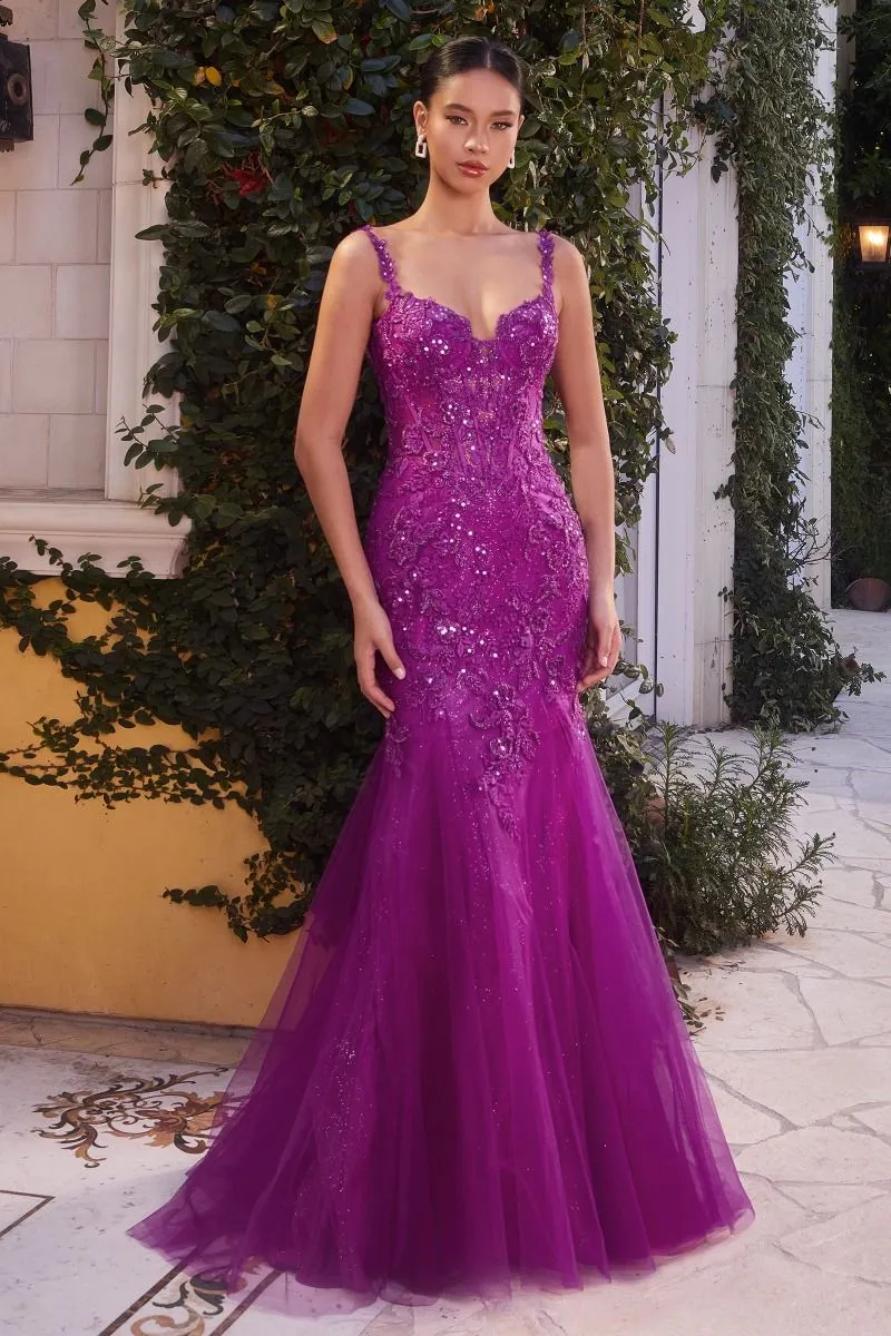 Lace & Tulle Mermaid Formal Evening Gown by Andrea & Leo Couture - A1231 - Special Occasion/Curves