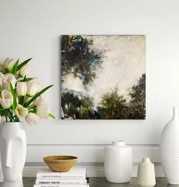 Landscape Oil Painting | Wood Panel Painting | Gallery Wall Art | Marsh Painting | Oak Tree Art | Housewarming Gift | Modern Impressionist