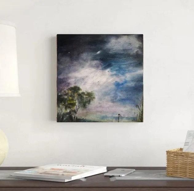 Landscape Oil Painting | Wood Panel Painting | Gallery Wall Art | Marsh Painting | Sky Painting | Housewarming Gift | Modern Impressionist