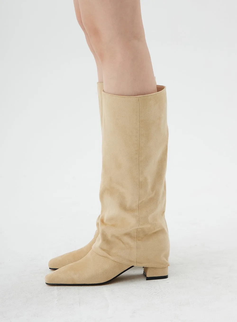 Leather Pointed Toe High Boots ON09