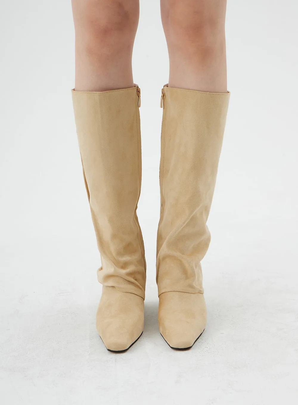 Leather Pointed Toe High Boots ON09